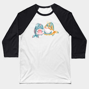 Cute Mermaid Gnomes Mermaid Love Mermaid Life Baseball T-Shirt